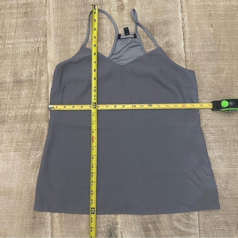 Banana Republic Gray Strappy Cami Tank Top | Size S | High Neck Racerback - Picture 2 of 16